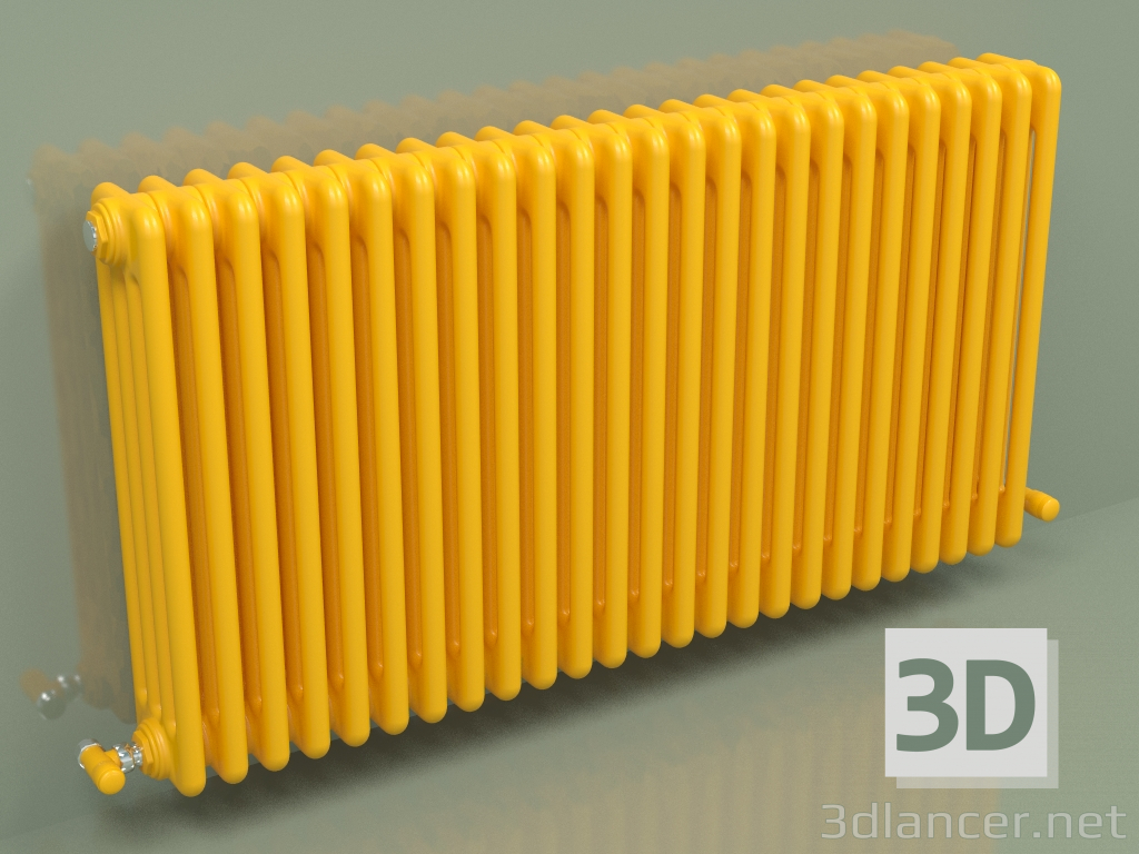 modello 3D Radiatore TESI 4 (H 600 25EL, giallo melone - RAL 1028) - anteprima