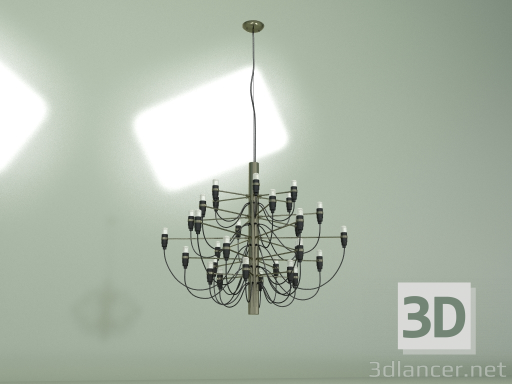 3d model Lámpara colgante Modelo 2097, 30 luces (latón) - vista previa