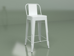 Tabouret de bar Marais Color avec dossier (blanc)