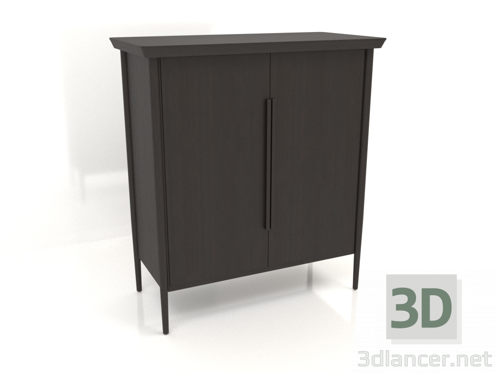 modello 3D Armadio MS 04 (1114x565x1245, legno marrone scuro) - anteprima