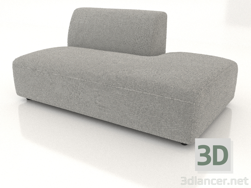 3d model Módulo sofá 1 plaza (L) 150x90 extendido hacia la derecha - vista previa