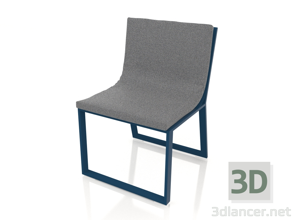 modèle 3D Chaise de salle à manger (gris bleu) - preview