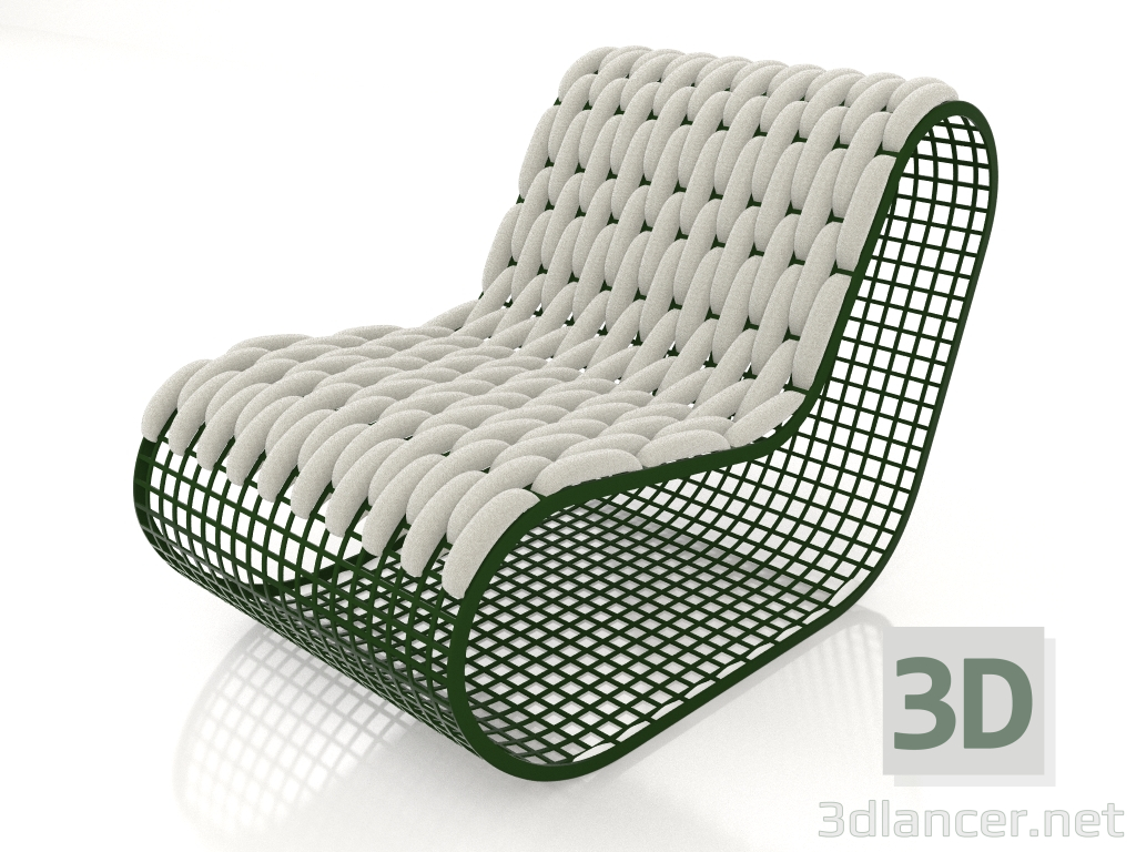 modèle 3D Fauteuil club (Vert bouteille) - preview