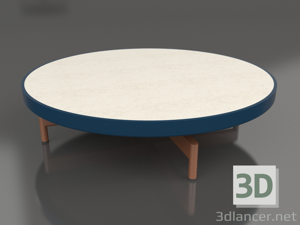 3d модель Стол журнальный круглый Ø90x22 (Grey blue, DEKTON Danae) – превью