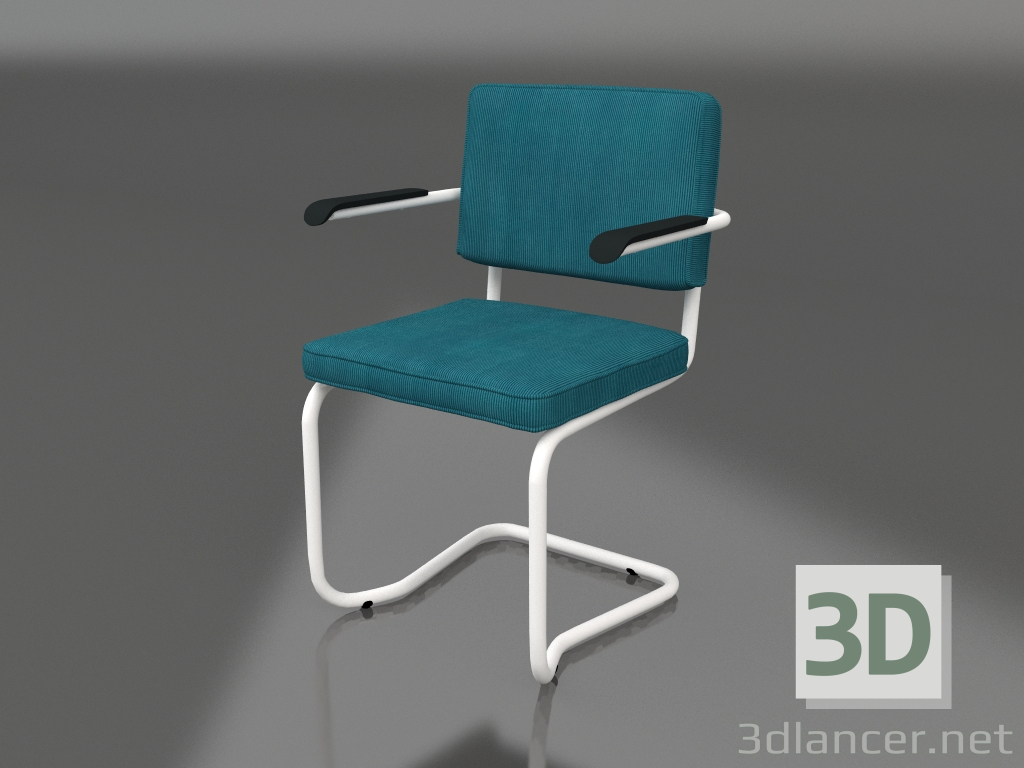 3d model Ridge Rib Kink chair (Blue) - preview