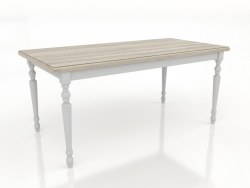 Dining table 1600x800 mm (white, lightened oak)