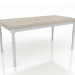 3D Modell Esstisch 1600x800 mm (weiß, Eiche hell) - Vorschau