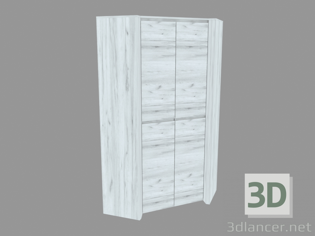 Modelo 3d Armário de caixa angular 2D (TYPE 21) - preview