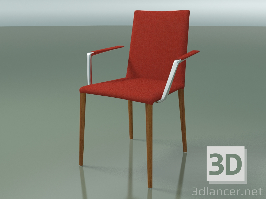 3d модель Стул 1708BR (H 85-86 cm, с подлокотниками, с обивкой из ткани, L23 teak effect) – превью