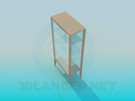 Modelo 3d Cremalheira-vitrine envidraçada - preview