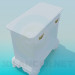 3d model Cajonera blanca - vista previa