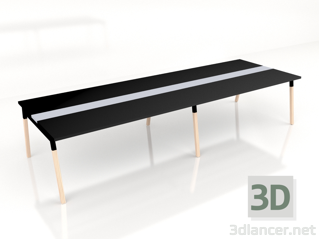 3d model Mesa de negociación Ogi W Conference SW28+SW28L (3400x1210) - vista previa