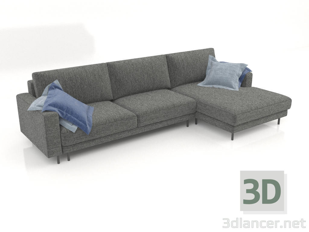 modello 3D Divano DIAMOND con posto letto - anteprima