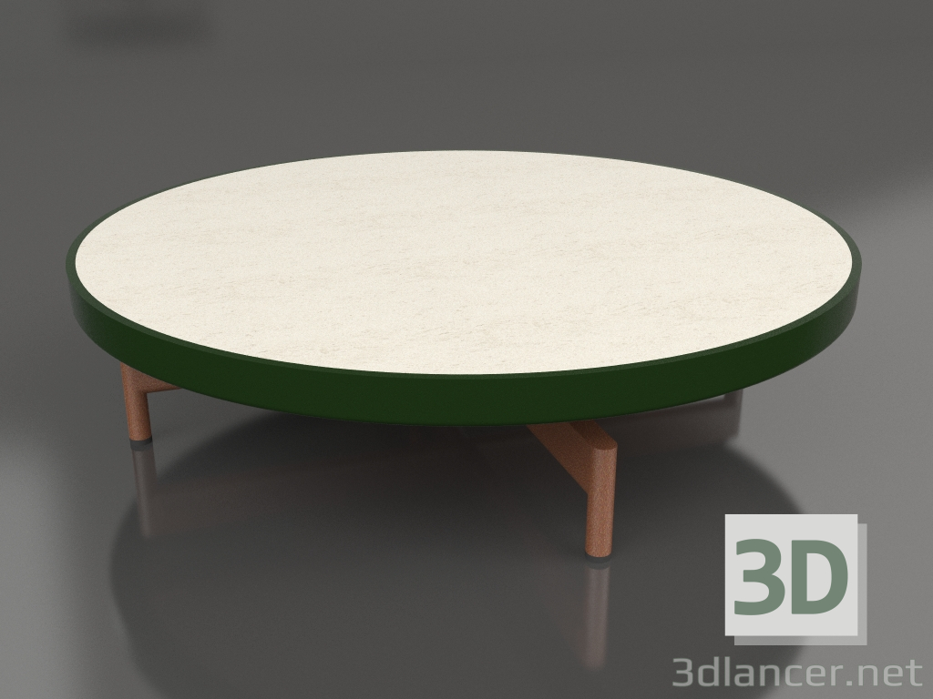 3d модель Стіл журнальний круглий Ø90x22 (Bottle green, DEKTON Danae) – превью