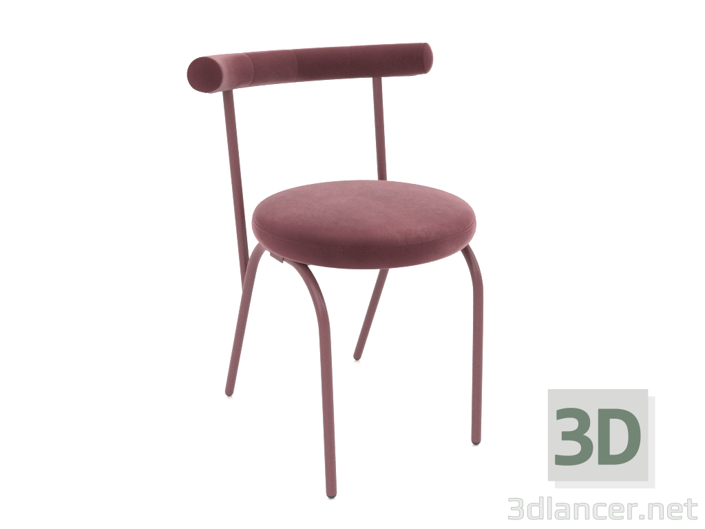 3D modeli baget sandalye (Bordo) - önizleme