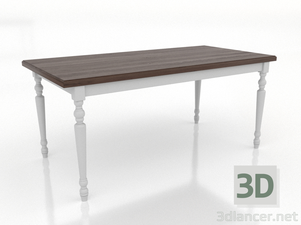 Modelo 3d Mesa de jantar 1600x800 mm (branco, nogueira escura) - preview Modelo 3d Mesa de jantar 1600x800 mm (branco, nogueira escura) - preview