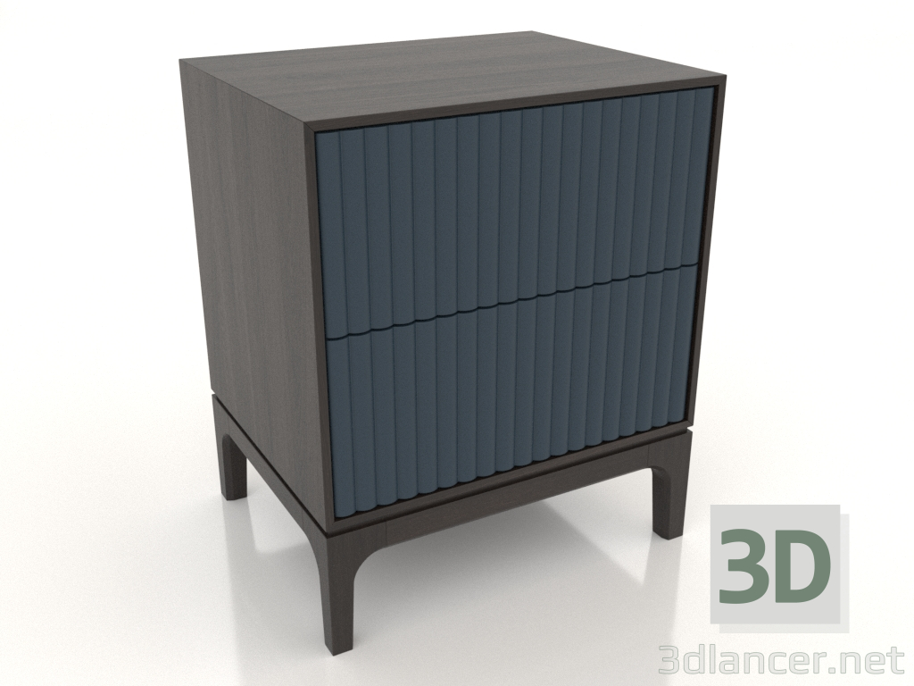 Modelo 3d Mesa de cabeceira FARGO 2 gavetas com frentes fresadas (cobalto escuro, carvalho wengué, opção 4) - preview