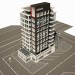 3d model El edificio del centro de negocios - vista previa