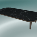 modello 3D Tavolino Fly (SC5, H 26cm, 60x120cm, base in rovere oliato affumicato con marmo Nero Marquina leviga - anteprima