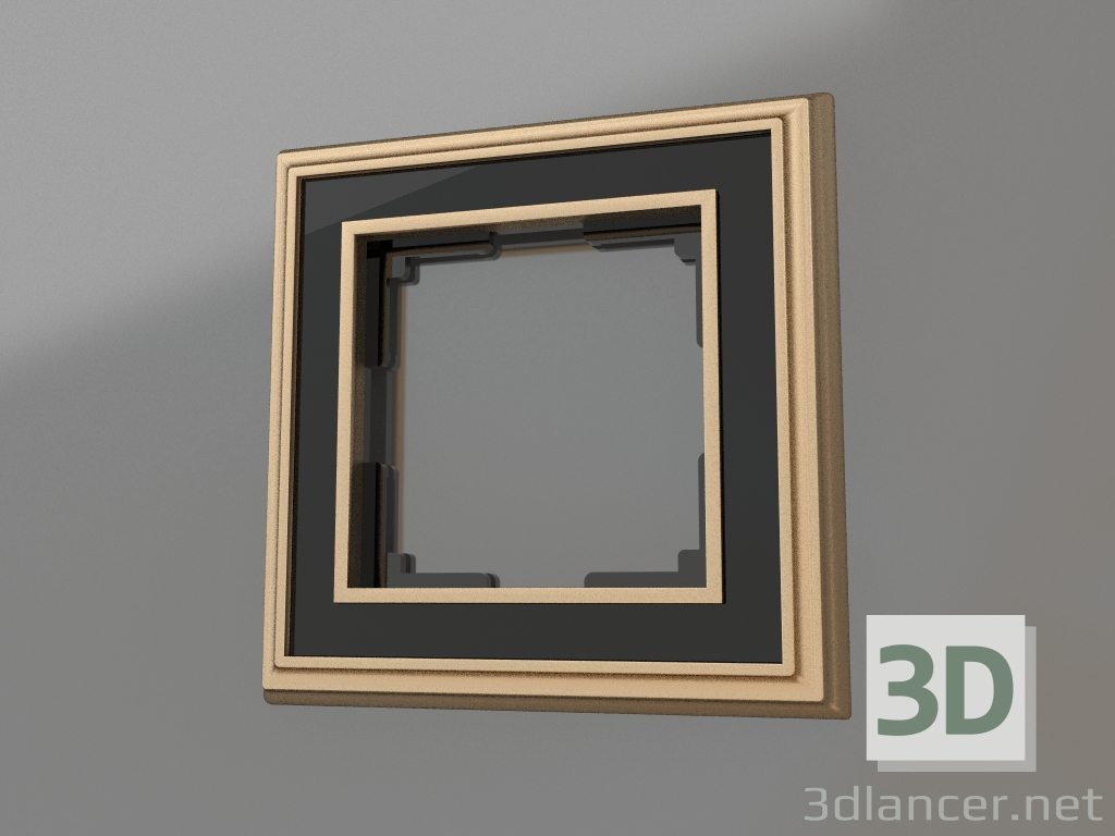 3d model Marco para 1 poste Palacio (oro-negro) - vista previa