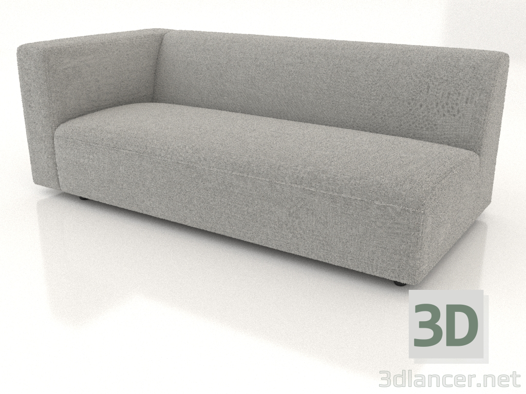 3d model Módulo sofá 2 plazas (L) 183x90 con reposabrazos a la izquierda - vista previa