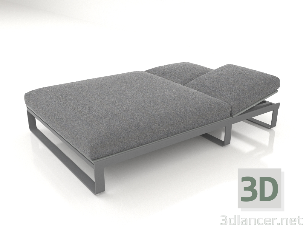 3d model Cama lounge 140 (Antracita) - vista previa