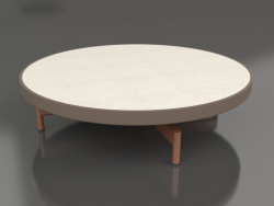 Mesa de centro redonda Ø90x22 (Bronce, DEKTON Danae)