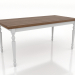 3d model Dining table 1600x800 mm (white, light walnut) - preview