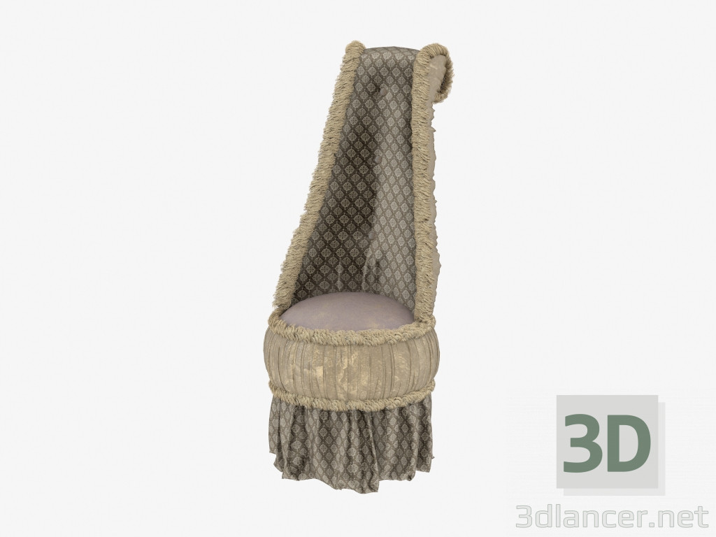 modello 3D Puff in stile classico 1562 - anteprima