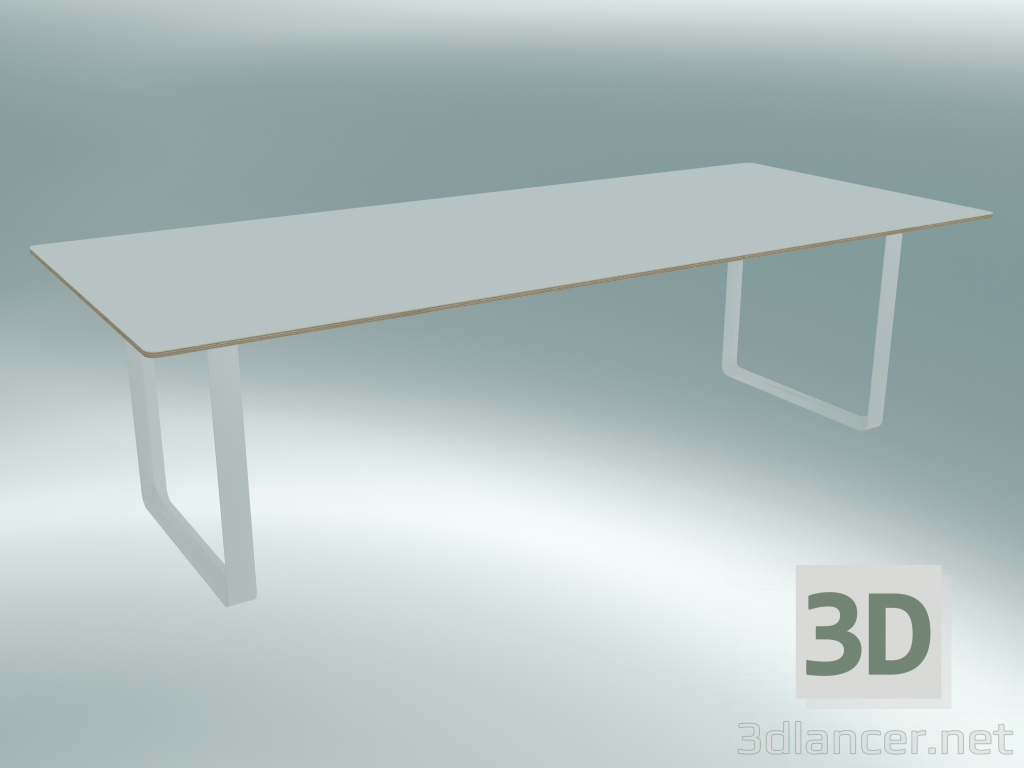 3D Modell Tisch 70/70, 255x108cm (Weiß) - Vorschau