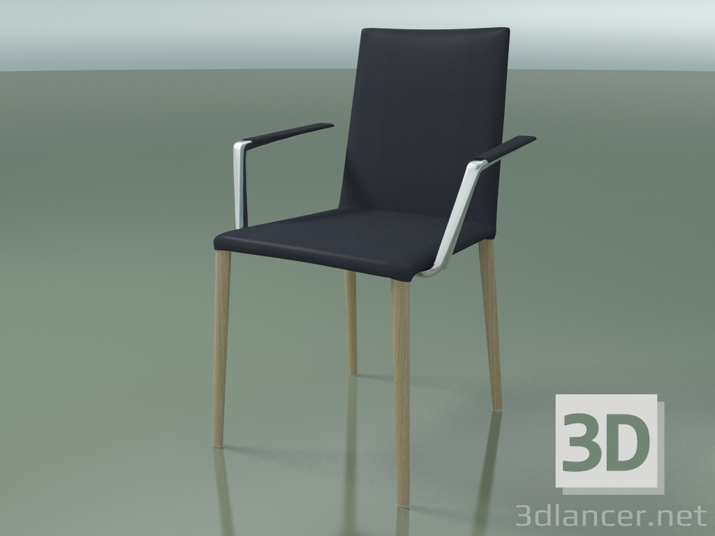 Modelo 3d Cadeira 1708BR (H 85-86 cm, com braços, com estofamento em couro, carvalho branqueado L20) - preview