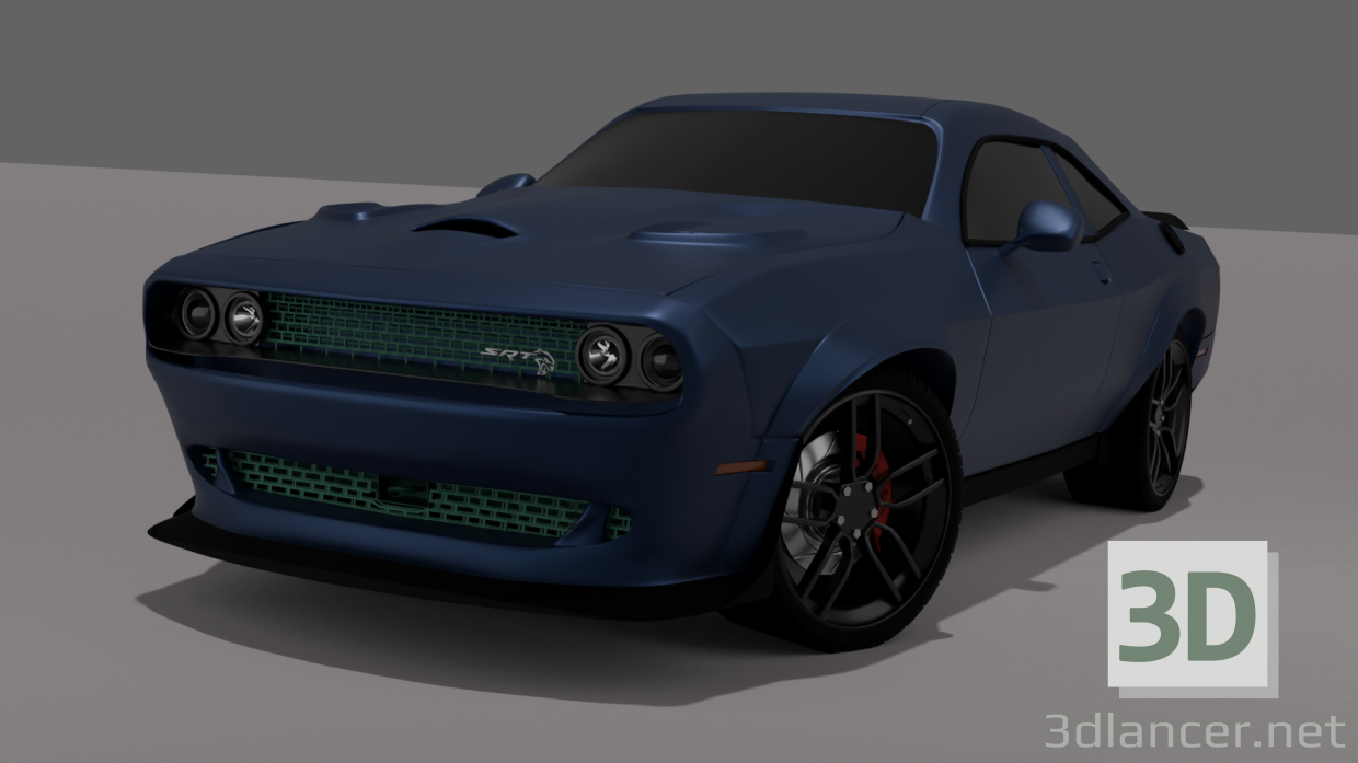 3d Dodge srt Hellcat модель купить - ракурс