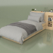 modello 3D Letto con organizer 900 x 2000 (10302) - anteprima