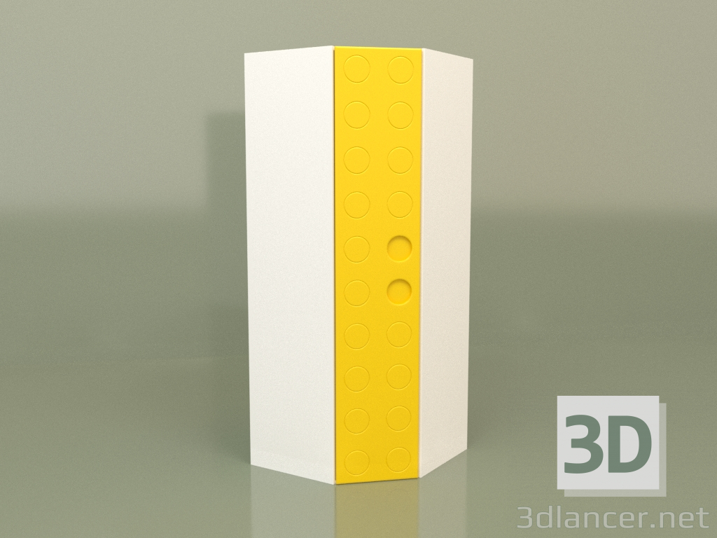 3d model Corner children's wardrobe (Yellow) - preview