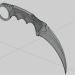 3d Knife Karambit model buy - render