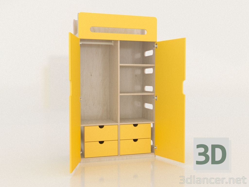 3D Modell Kleiderschrank offen MOVE WD (WYMWD1) - Vorschau