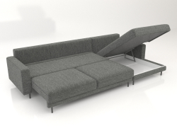 Canapé DIAMOND avec couchage (agrandi et ouvert)