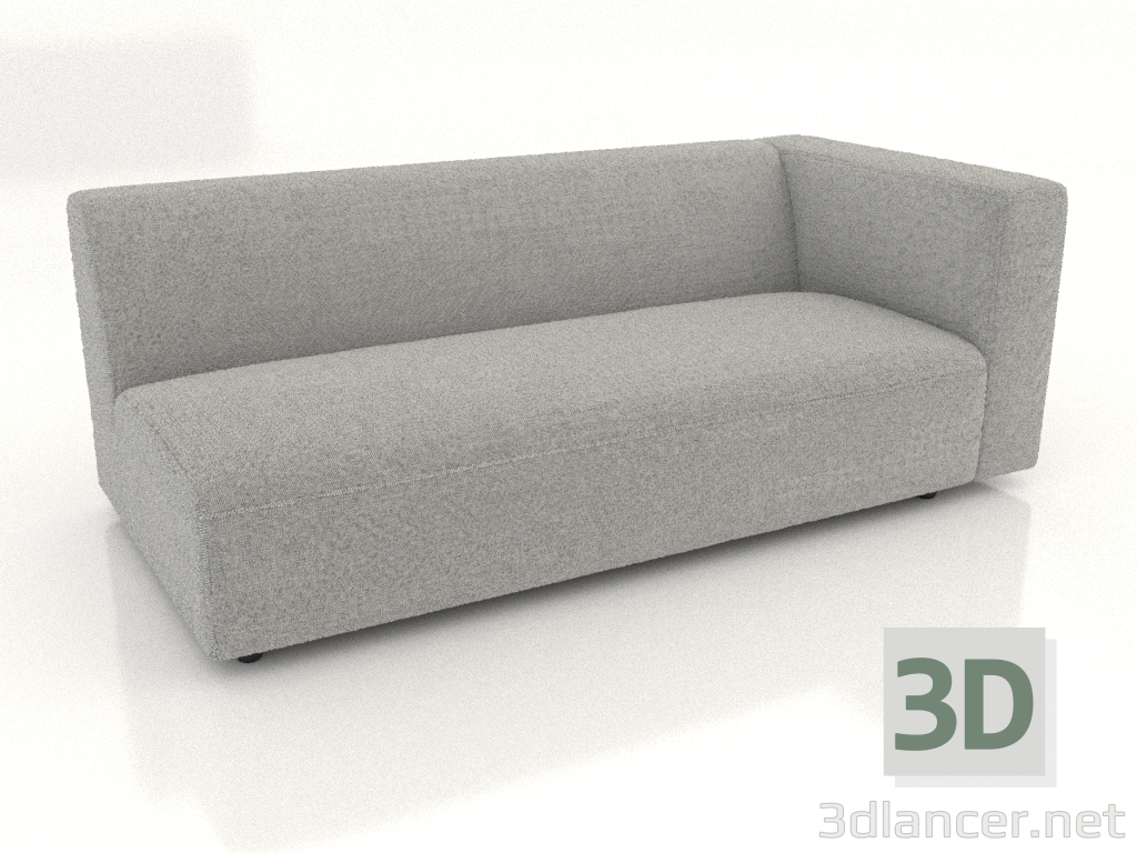 Modelo 3d Módulo de sofá 2 lugares (L) 183x90 com apoio de braço à direita - preview