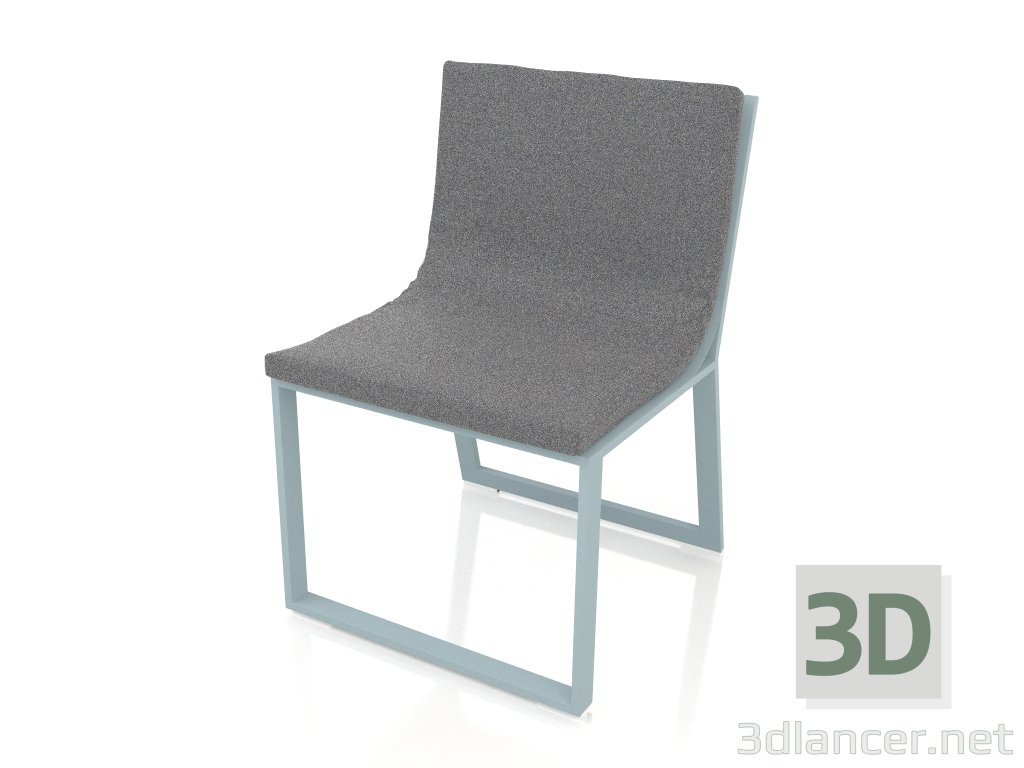 modèle 3D Chaise de salle à manger (bleu gris) - preview