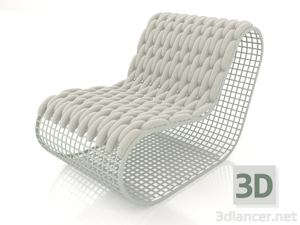 modèle 3D Fauteuil club (Gris ciment) - preview