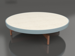 Table basse ronde Ø90x22 (Bleu gris, DEKTON Danae)