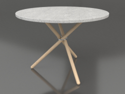 Table basse Daphné (Béton Clair, Chêne Clair)