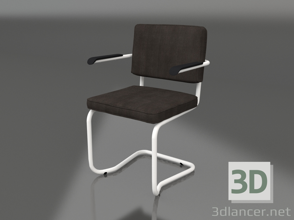 3D modeli Ridge Rib Kink sandalye (Gri) - önizleme