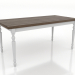 3d model Dining table 1600x800 mm (white, lightened ash walnut) - preview