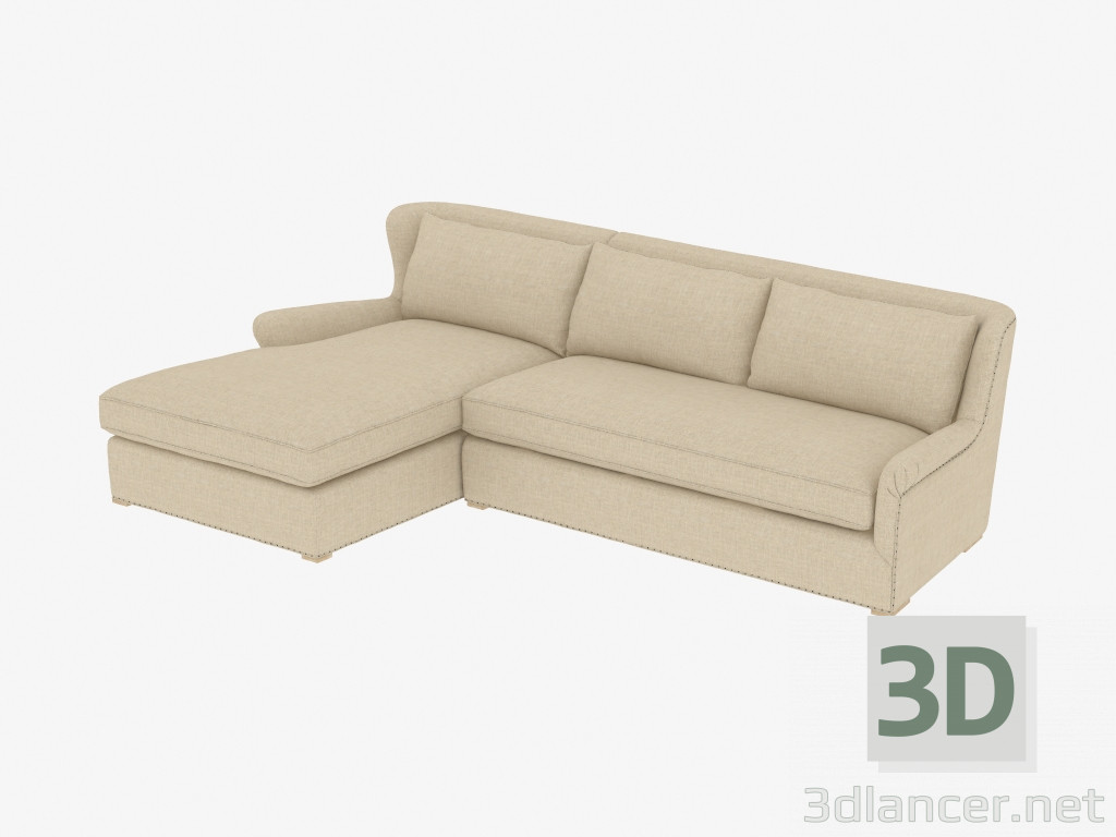 modello 3D Divano modulare angolare SECTIONAL (7843-3101 A015-A LAF) - anteprima