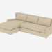 3D Modell Sofa modular winklig SECTIONAL (7843-3101 A015-A LAF) - Vorschau