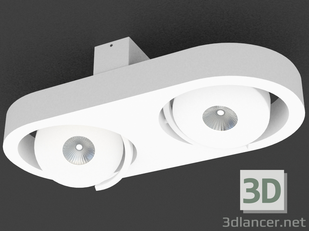 modello 3D Lampada superficie girevole LED (DL18697_12WW-White) - anteprima