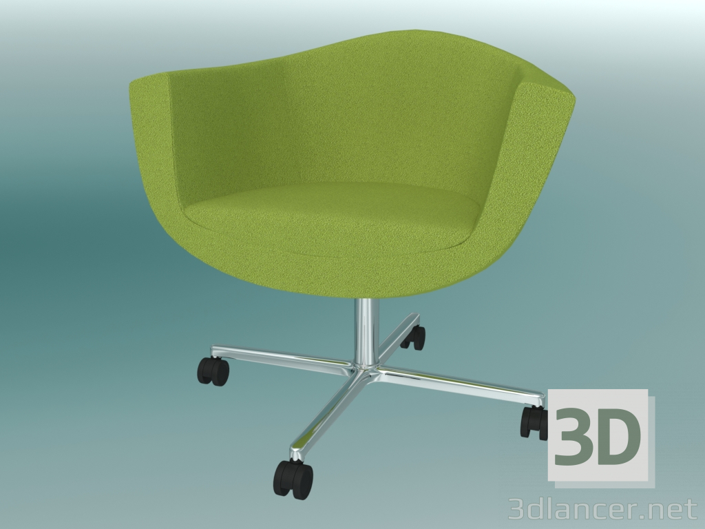 3d model Swivel chair with wheels (10F) - preview