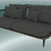 3D Modell Sofa Double Fly (SC2, H 70 cm, T 80 cm, L 162 cm, geräucherte geölte Eiche, Hot Madison 093) - Vorschau