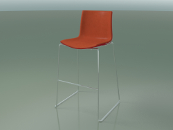 Bar chair 0478 (on a sled, with a front upholstery, polypropylene PO00104)